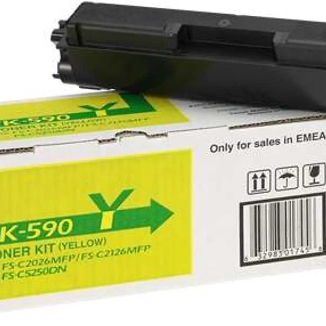 Kyocera TK590 Amarillo Cartucho de Toner Original - 1T02KVANL0/TK590Y 1