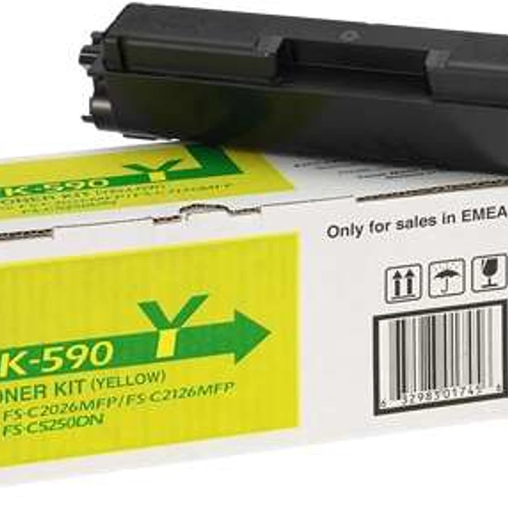 Kyocera TK590 Amarillo Cartucho de Toner Original - 1T02KVANL0/TK590Y 1