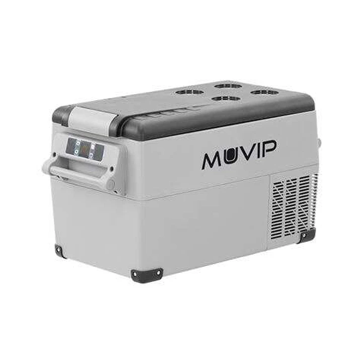 Muvip Nevera Portatil de Compresor 35L - Proteccion Bateria Vehiculo - Luz LED - Temperatura -20º/+20º - Conexion 12/24/220V - Consumo 50W - Compresor 1