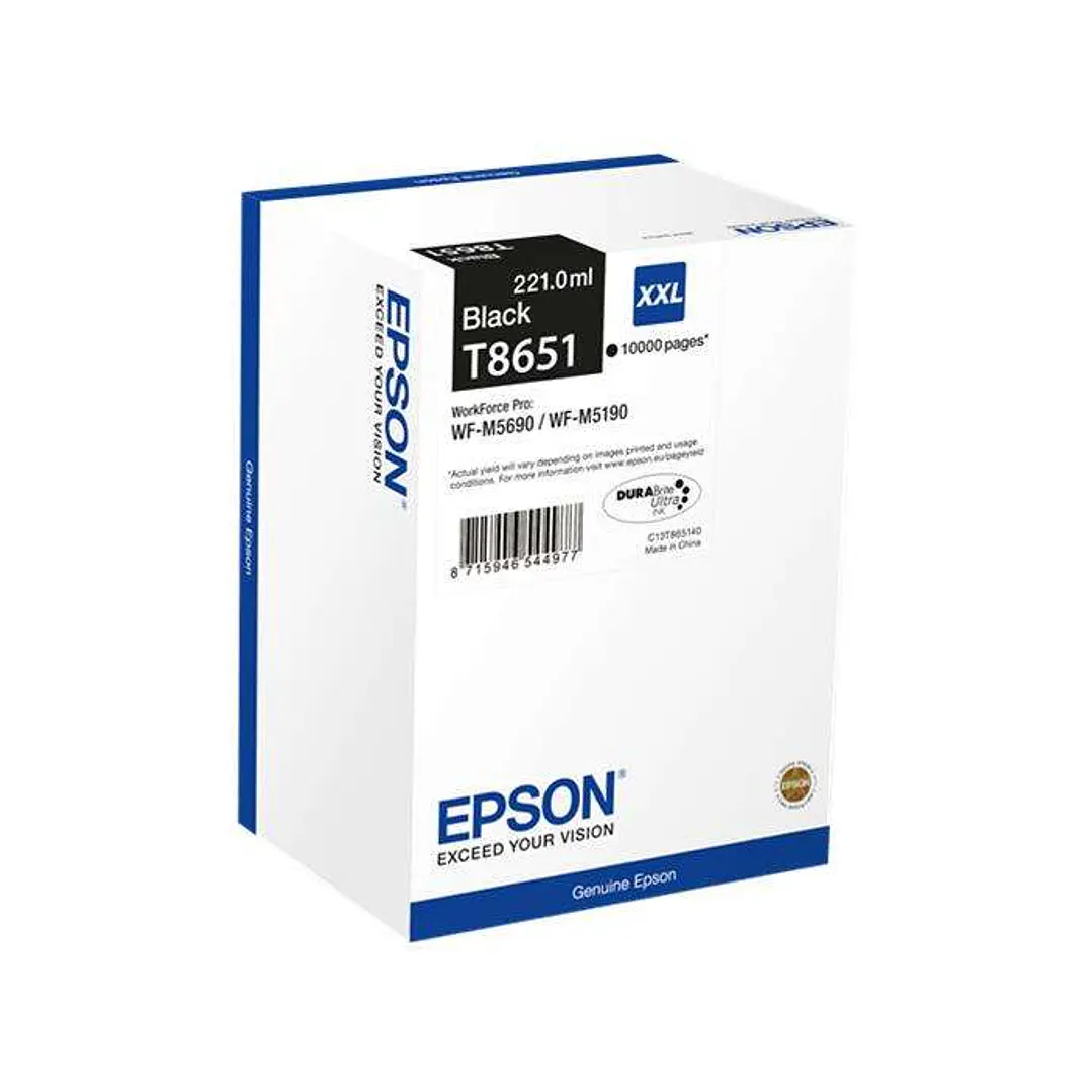Epson T8651 Negro Cartucho de Tinta Original - C13T865140 1