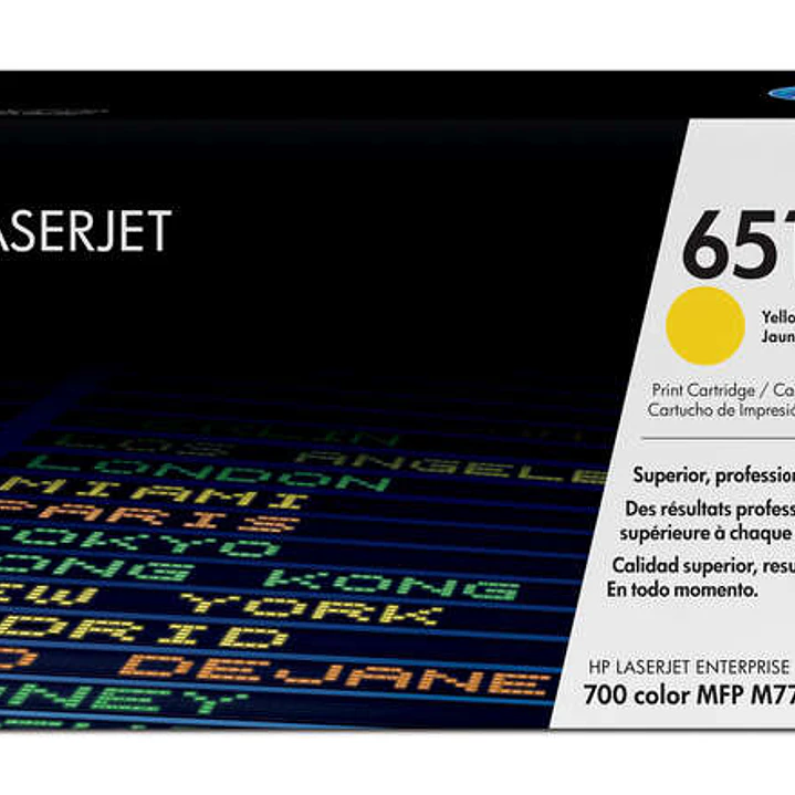 HP CE342A Amarillo Cartucho de Toner Original - 651A 1