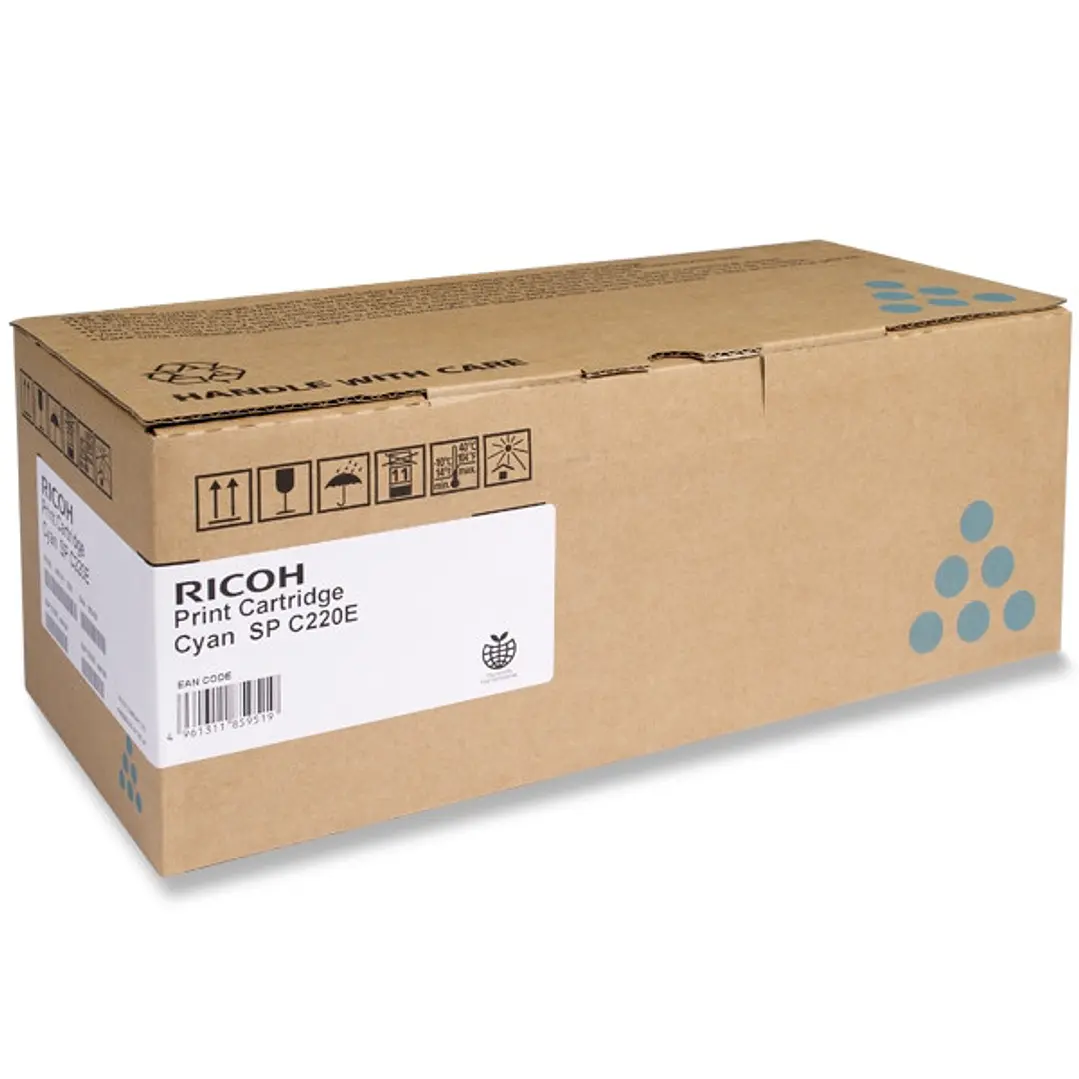 Ricoh SPC220/SPC221/SPC222/SPC240 Cyan Cartucho de Toner Original - 407645 1