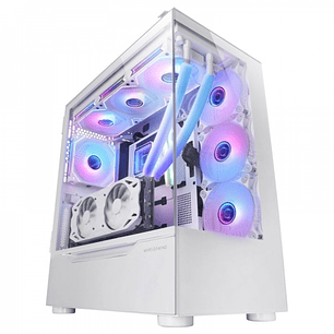 Mars Gaming MC-ULT Caja Gaming CUSTOM - Cristal Templado Panoramico - Soporte E-ATX - Capacidad para 9 Ventiladores - Camara Dual Vertical - Conectivi
