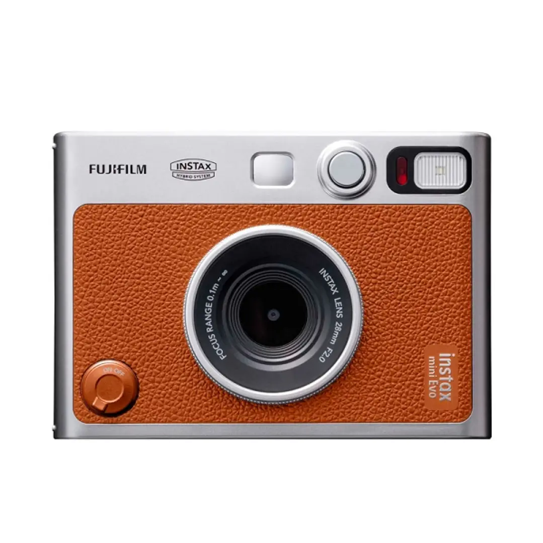 Fujifilm Instax Mini EVO Camara Instantanea Hibrida - Tamaño de Imagen 62x46mm -Espejo para Selfies - Exposicion Automatica  - Color Marron 1