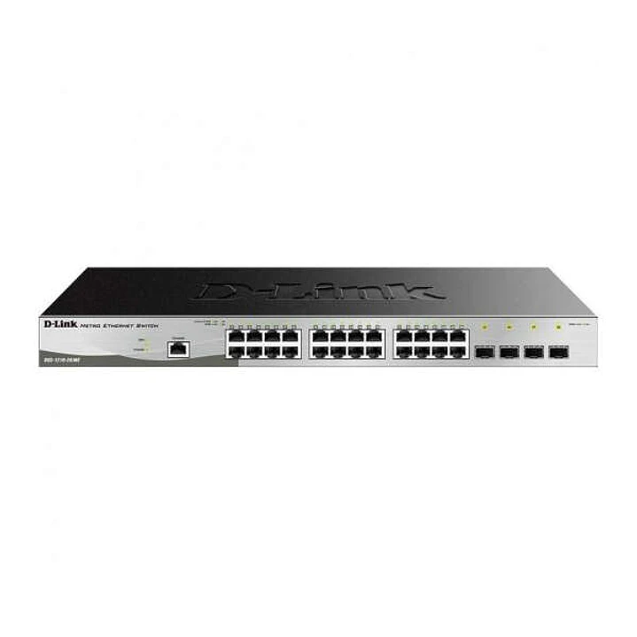 D-Link Switch Semigestionable 24 Puertos Gigabit PoE 370W + 4 Puertos Giga Combo 1