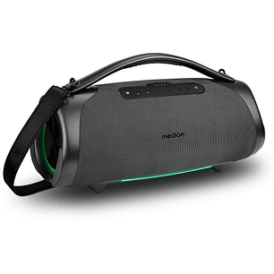 Medion Life P61768 XL Altavoz 50W + 50W RMS - Bluetooth 5.3 - Modo Broadcast - Resistente al Agua - Hasta 30 Horas de Autonomia - Iluminacion RGB - Co