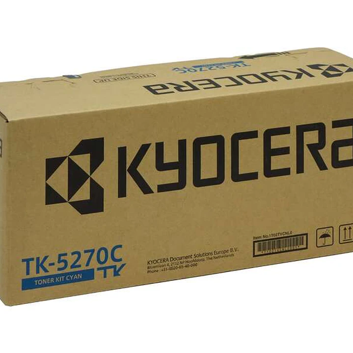 Kyocera TK5270 Cyan Cartucho de Toner Original - 1T02TVCNL0/TK5270C 1