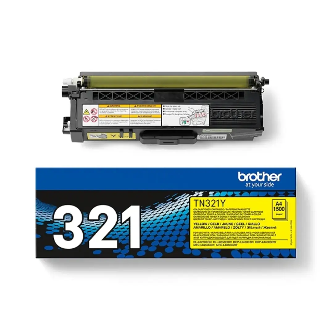 Brother TN321 Amarillo Cartucho de Toner Original - TN321Y 1