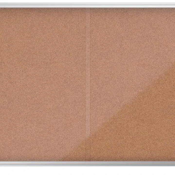 Nobo Vitrina Interior 18 Hojas A4 Corcho Puerta Deslizante - Superficie Autorregenerable - Aluminio - Color Natural 1