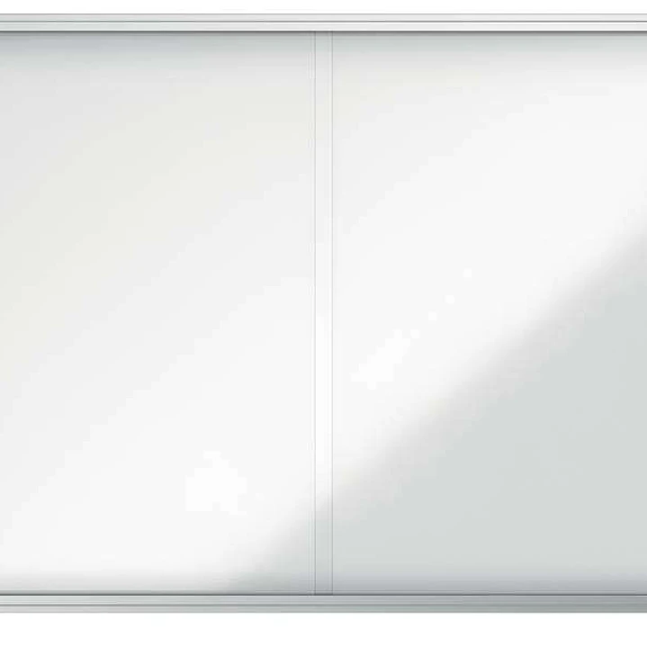 Nobo Vitrina Interior para 18 Hojas A4 con Superficie Magnetica y Puerta Deslizante - 997x1412x54mm - Superficie Blanca Metalica y Magnetica de Borrad 1