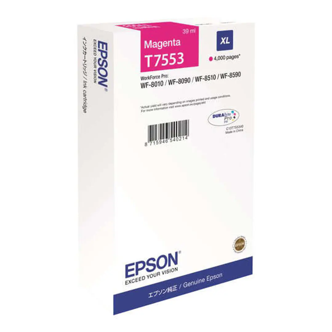 Epson T7553 Magenta Cartucho de Tinta Original - C13T755340/C13T75534N 1