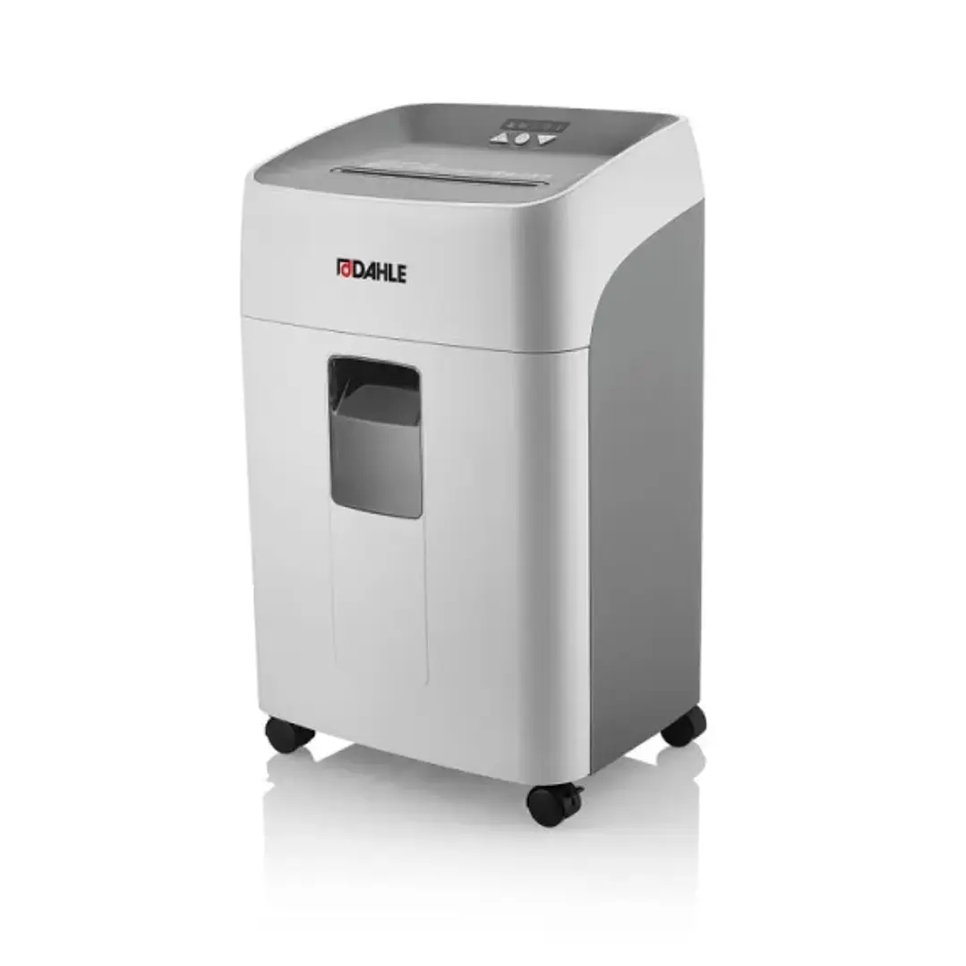 Dahle Deskside 404P Destructora de Papel Manual Corte en Particulas P-4 - Destruye hasta 21 Hojas - Capacidad de la Papelera 40L - Ruedas Giratorias - 1