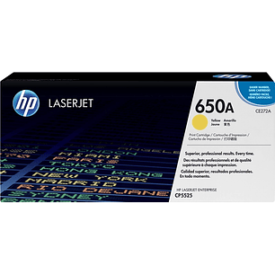 HP CE272A Amarillo Cartucho de Toner Original - 650A