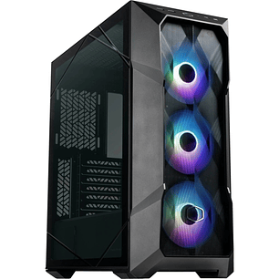 Cooler Master TD500 Mesh V2 Caja Gaming - Frontal MESH - 3 Ventiladores CF120 ARGB - Lateral Vidrio Templado - Soporta Refrigeracion Liquida - Color N