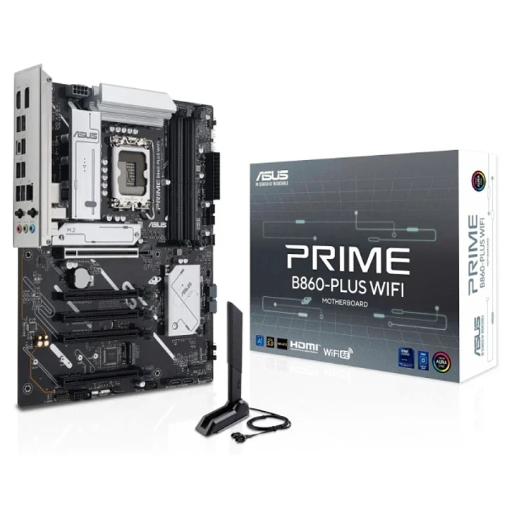 Asus Prime B860M-PLUS WIFI Placa Base LGA 1851 - WiFi, Bluetooth, 4x DDR5, 2x M2, 4x SATA III, PCIe 4.0, 5.0, USB 2.0, 3.2, USB-C, RJ-45, HDMI, Displa 1