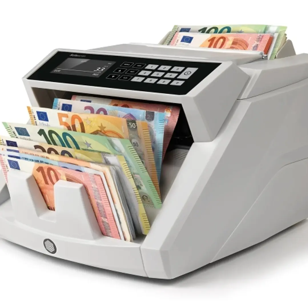 Safescan 2465-S Contadora de Billetes - Puede Contar Billetes de Euro Mezclados - Capacidad hasta 300 Billetes - 1000 Billetes por Minuto - Deteccion  1