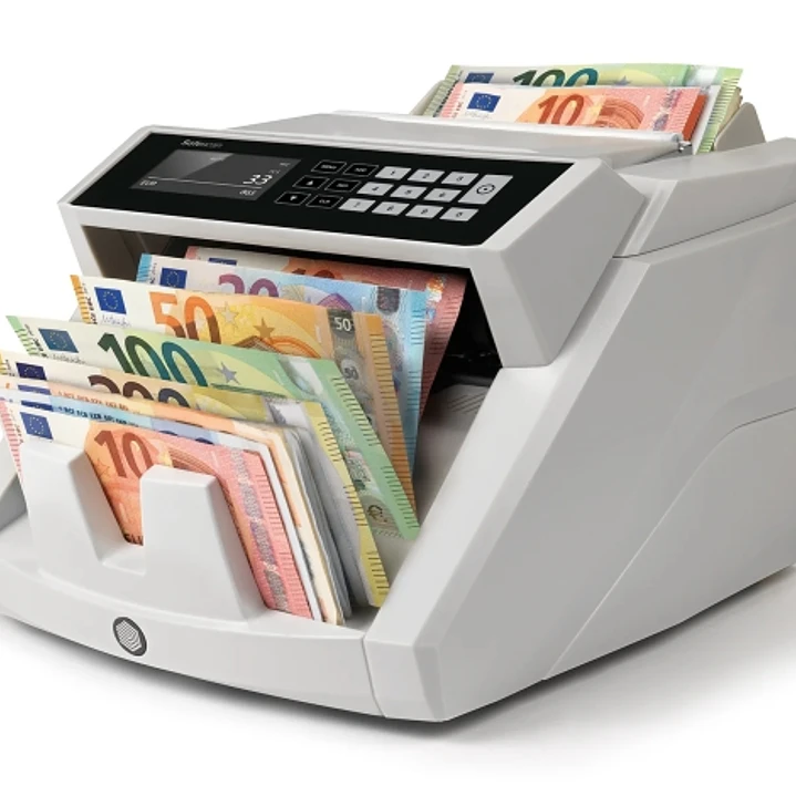 Safescan 2465-S Contadora de Billetes - Puede Contar Billetes de Euro Mezclados - Capacidad hasta 300 Billetes - 1000 Billetes por Minuto - Deteccion  1