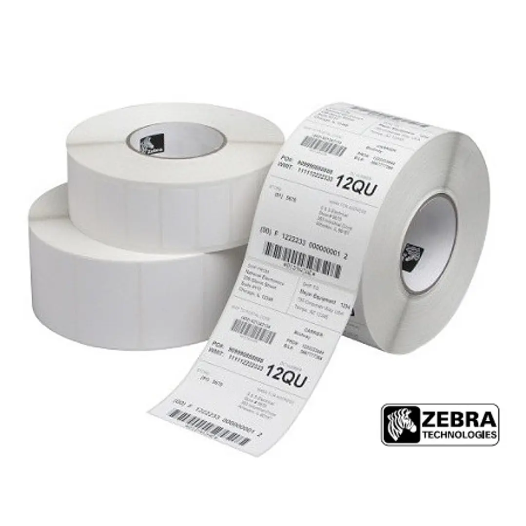 Zebra Z-Select 2000T Pack de 12 Rollos de Etiquetas Termicas Originales 102x76mm - Adhesivo Permanente - 930 Unidades x Rollo - 3006320 1
