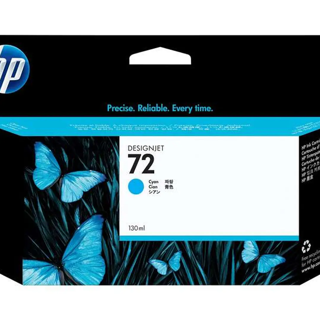 HP 72 Cyan Cartucho de Tinta Original - C9371A 1