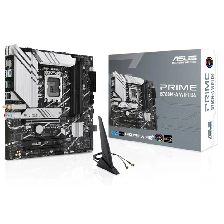 Asus Prime B760M-A WiFi D4 Placa Base Intel LGA1700 4x DDR4 - HDMI, M.2, PCIe4.0, 4x Sata III, USB 3.2, MicroATX 1
