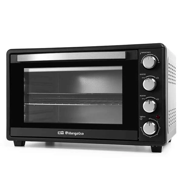 Orbegozo HO 455 Horno de Sobremesa Multifuncion - 45L de Capacidad - 2000W de Potencia - Selector de Temperatura hasta 230ºc - Temporizador de 60min - 1