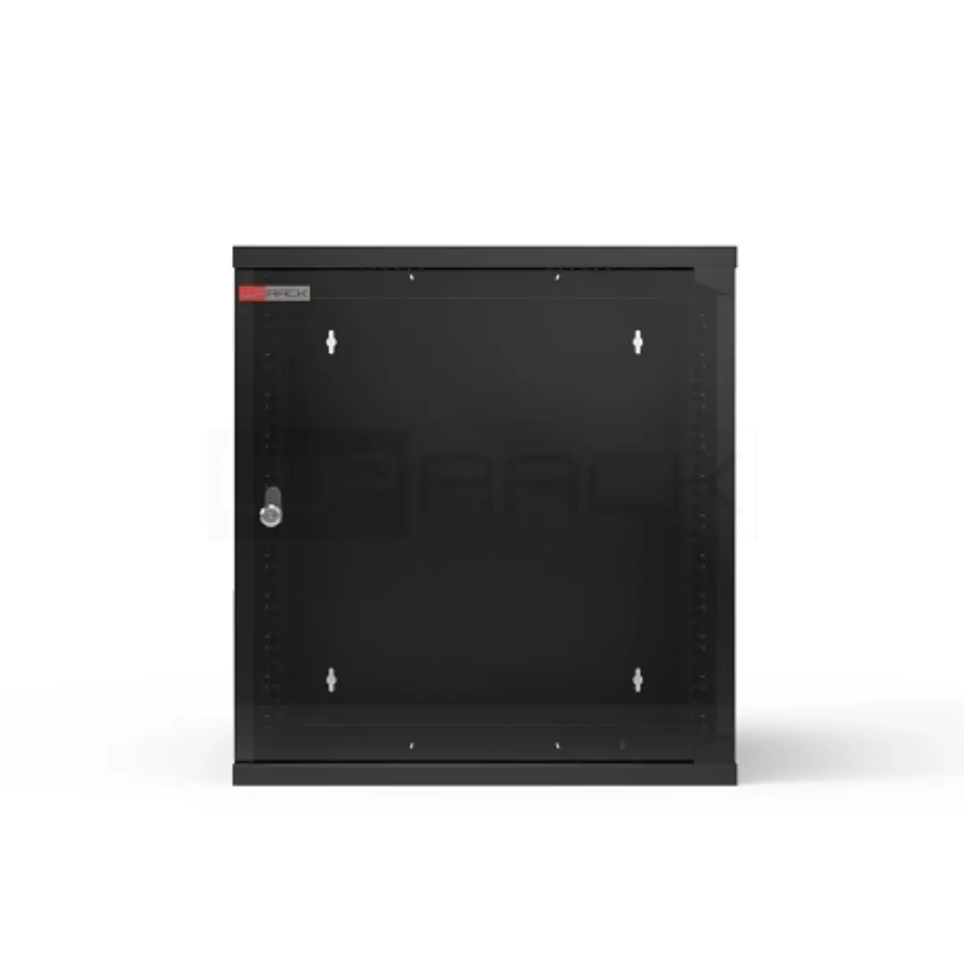 WP RWA-06606-B Armario Mural 6U - Puerta de Cristal - Cerradura de Seguridad - 540x600x310mm - Color Negro 1
