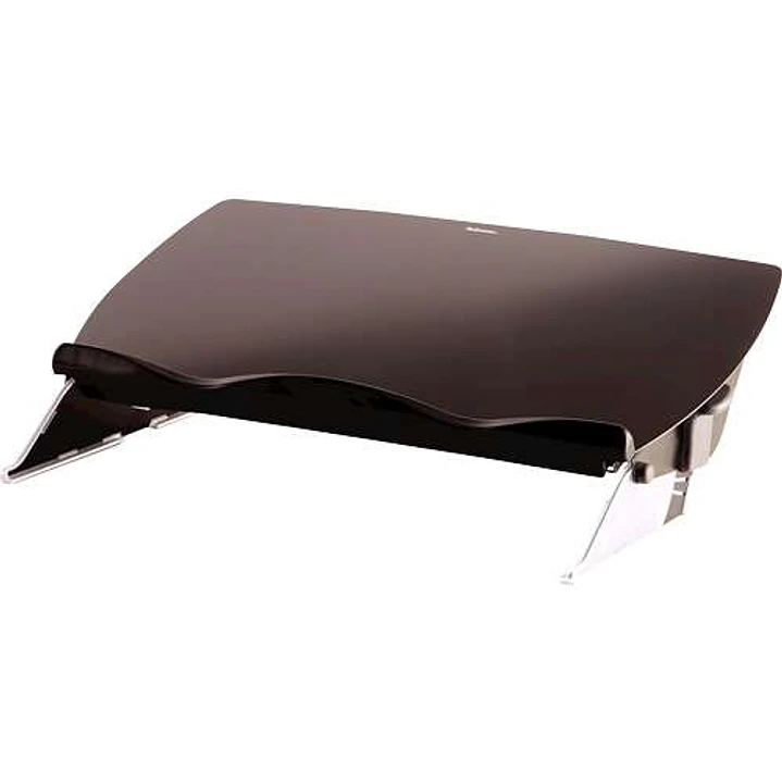 Fellowes Soporte y Atril Multifuncion - Ajustable en Altura - Cajon de Almacenamiento - Tope en la Parte Inferior - Color Negro 1