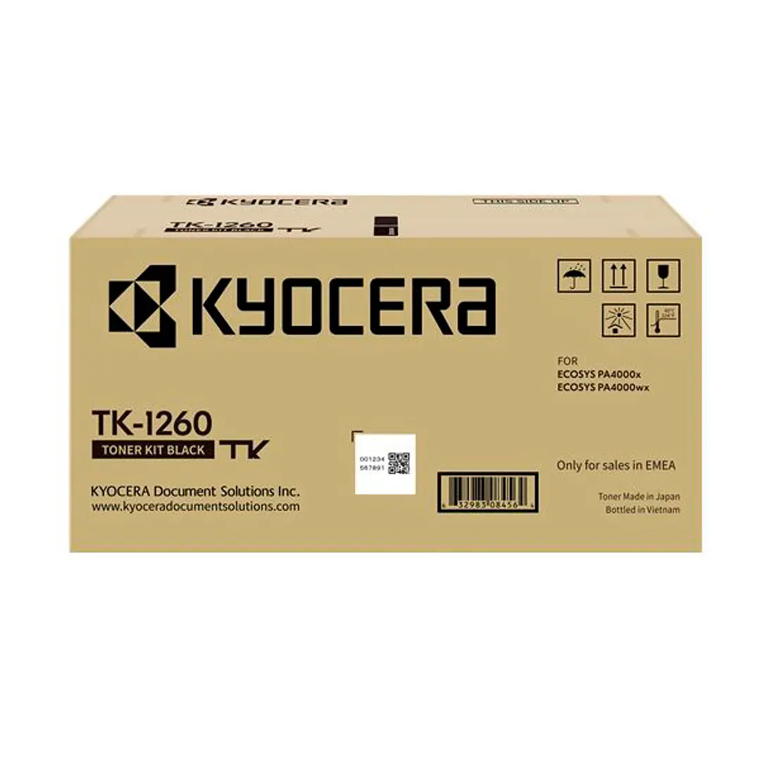 Kyocera TK1260 Negro Cartucho de Toner Original - 1T0C150NL0 1