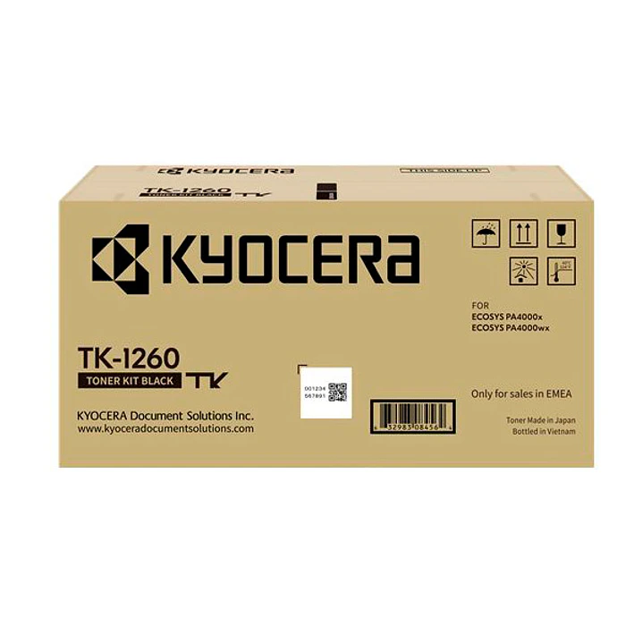 Kyocera TK1260 Negro Cartucho de Toner Original - 1T0C150NL0 1
