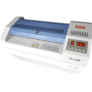 DHP Titanium 330 Plastificadora A3 4 Rodillos - Calentamiento en 3-4 Minutos - Para Fundas hasta 125 micras - Pantalla LCD - Color Blanco