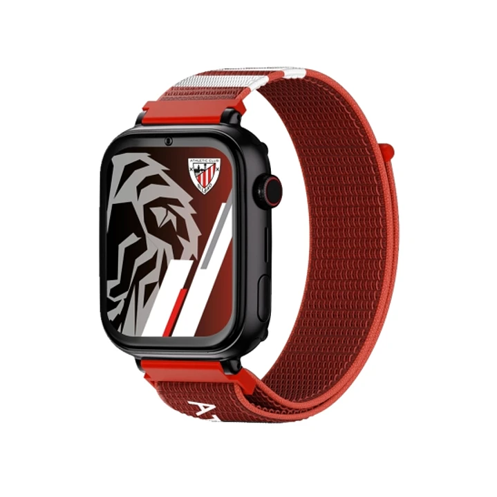 Savefamily Reloj Inteligente Smartwatch Infantil Savewatch Plus Edicion Athletic Club con GPS y Llamada - Correa Tela Roja 1