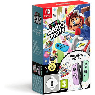 Nintendo Pack de Videojuego Mario Party y Set de 2 Mandos Joy-Con para Consola Nintendo Switch - Genero Party/Minijuegos - PEGI 3