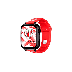 Savefamily Reloj Inteligente Smartwatch Infantil Savewatch Plus Edicion Athletic Club con GPS y Llamada - Correa Silicona Roja