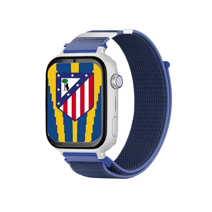 Savefamily Reloj Inteligente Smartwatch Infantil Savewatch Plus Edicion Atletico de Madrid con GPS y Llamada - Correa Tela Azul 1