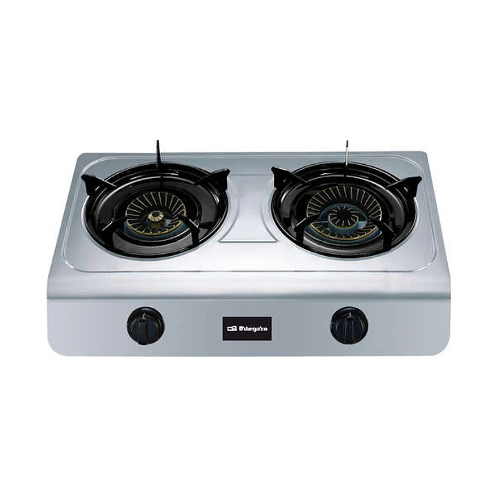 Orbegozo FO 2700 Hornillo a Gas Inox - Compacto y Versatil - 2 Quemadores de Triple Corona - Encendido Piezoelectrico - para Gas Butano o Propano 1