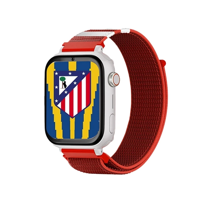 Savefamily Reloj Inteligente Smartwatch Infantil Savewatch Plus Edicion Atletico de Madrid con GPS y Llamada - Correa Tela Roja 1