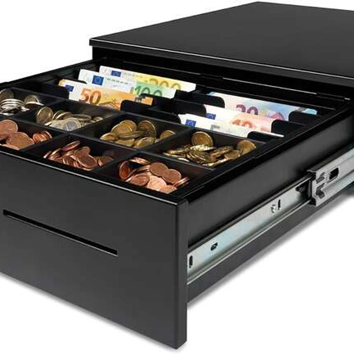 Safescan HD-4142 Cajon Portamonedas uso Intensivo - 8 Compartimentos para Monedas y Billetes - hasta 2 Millones de Aperturas - Micro Switch 1