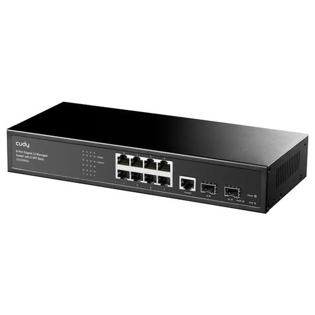 Cudy GS2008S2 Switch Administrado L2 Gigabit de 8 Puertos con 2 Puertos Gigabit SFP 1