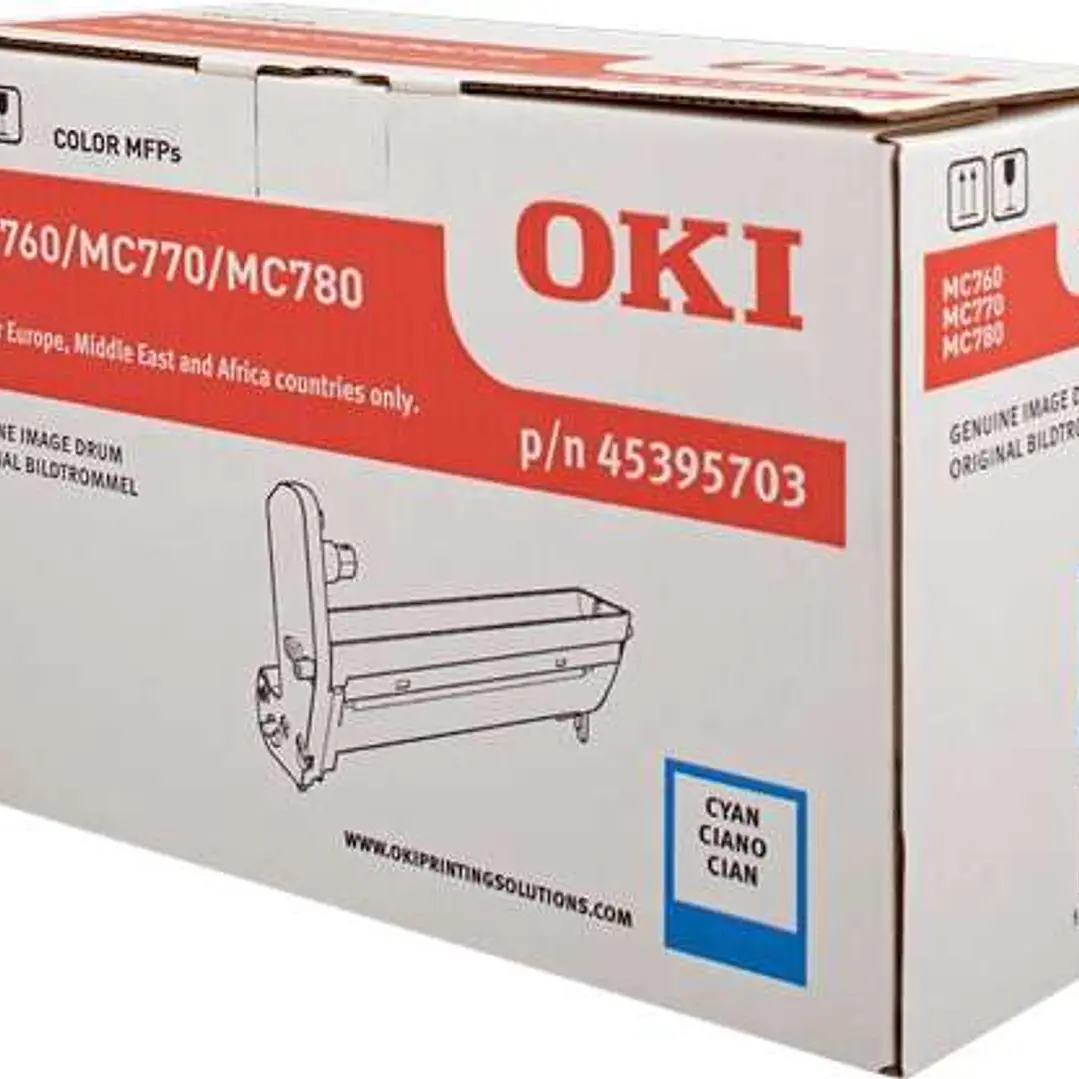 OKI MC760/MC770/MC780 Cyan Tambor de Imagen Original - 45395703 1