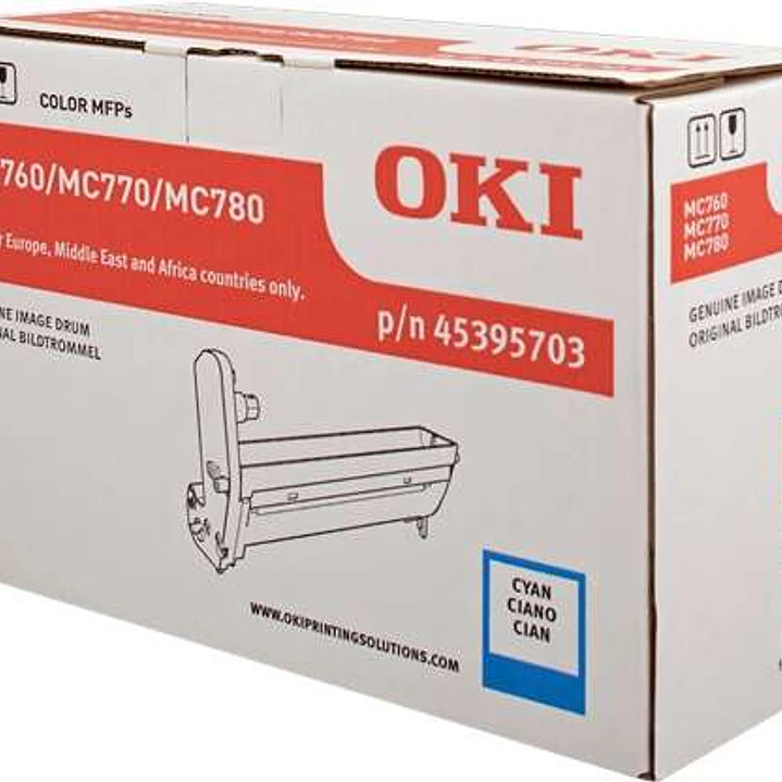 OKI MC760/MC770/MC780 Cyan Tambor de Imagen Original - 45395703 1