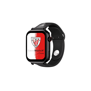Savefamily Reloj Inteligente Smartwatch Infantil Savewatch Plus Edicion Athletic Club con GPS y Llamada - Correa Silicona Negra
