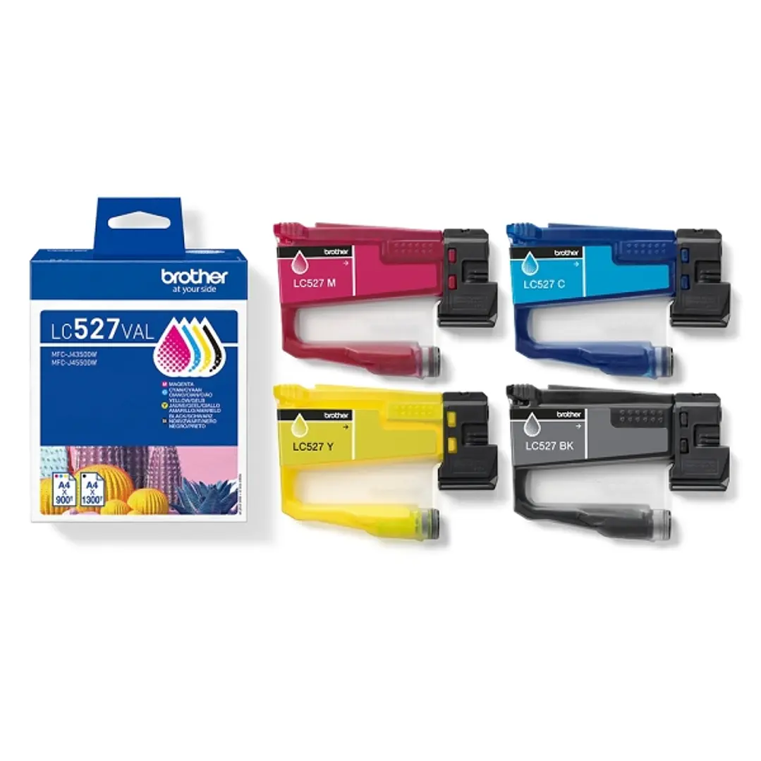 Brother LC527 Pack de 4 Cartuchos de Tinta Originales - LC527VAL 1