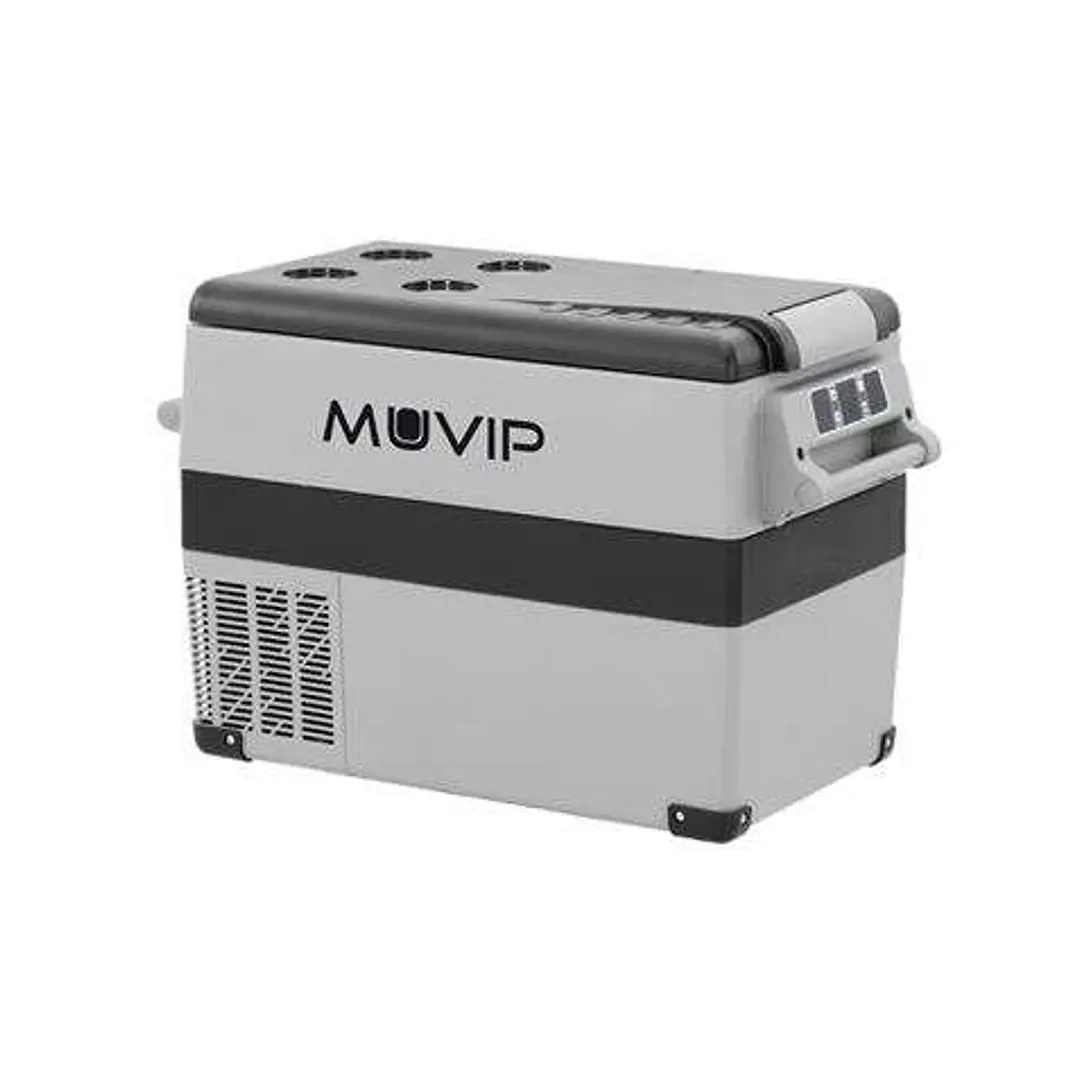Muvip Nevera Portatil de Compresor 45L - Luz LED Interior - Proteccion Bateria Vehiculo - Temperatura -20º/+20º - Conexion 12/24/220V - Consumo 55W -  1