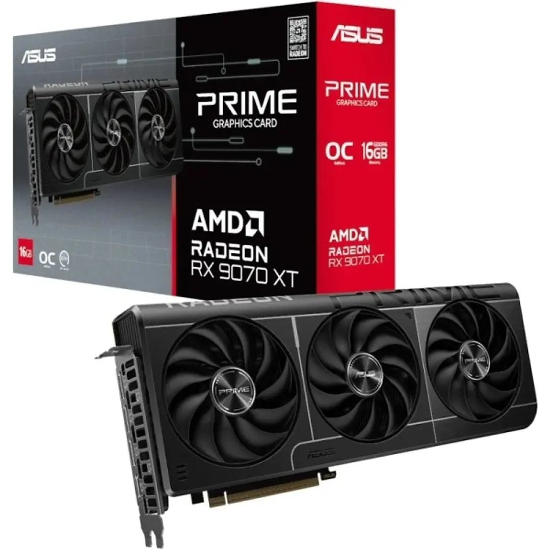Asus PRIME AMD Radeon RX 9070 XT OC Tarjeta Grafica 16GB GDDR6 FSR 4 1