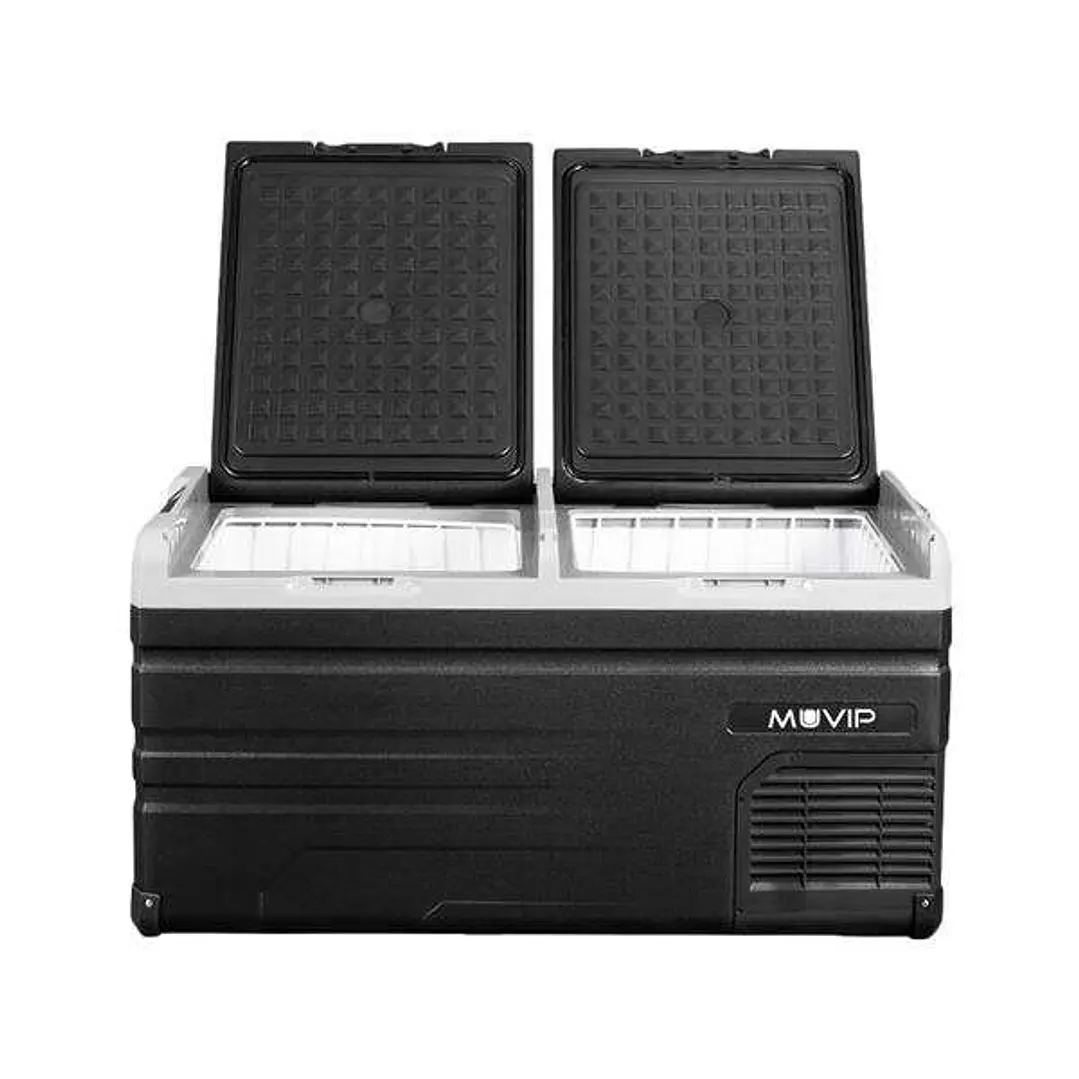 Muvip Nevera Portatil con Compresor LG 107 Litros Doble Zona - Doble Puerta - Compresor Silencioso - Color Negro 1