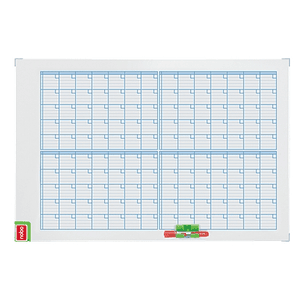 Nobo Performance Planificador Mensual de Pizarra Magnetica 725x53x1045mm - Incluye Kit de Planificacion de Imanes