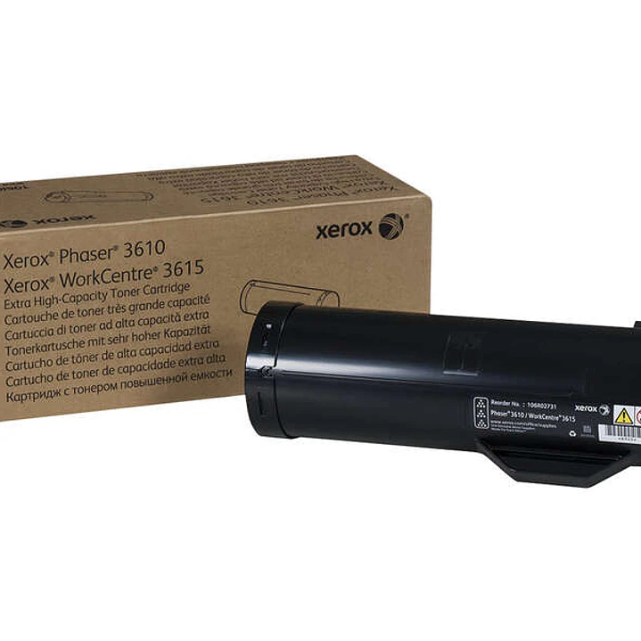 Xerox Phaser 3610/WorkCentre 3615 Negro Cartucho de Toner Original - 106R02731 1