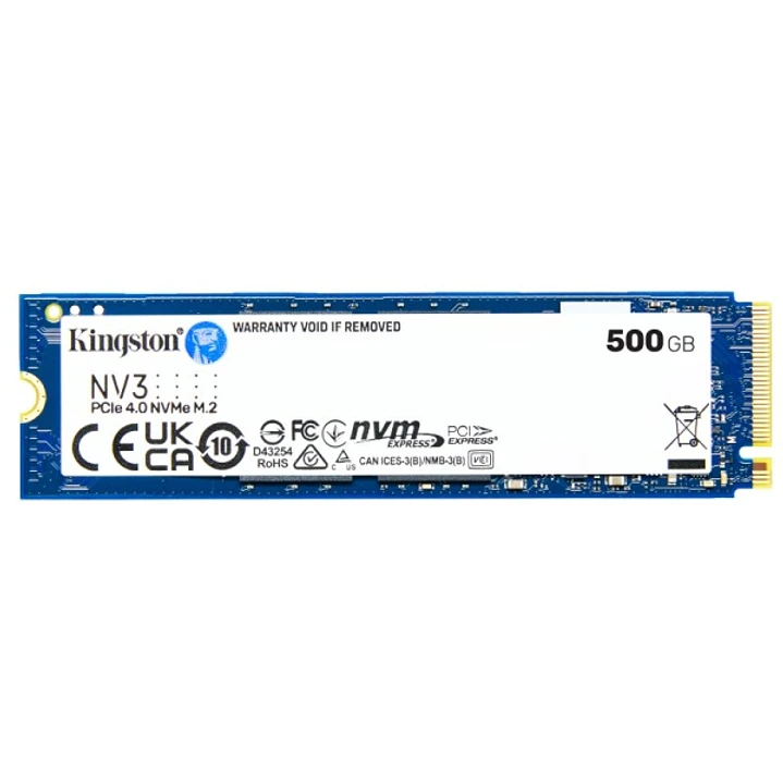 Kingston NV3 Disco Duro Solido SSD M2 2280 500GB PCIe 4.0 NVMe 3D NAND 1