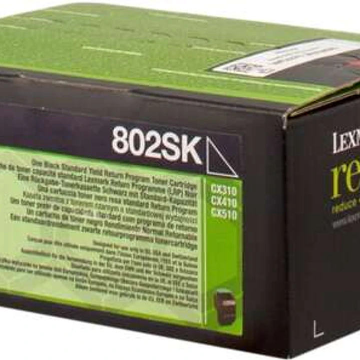 Lexmark CX310/CX410/CX510 Negro Cartucho de Toner Original - 80C2SK0/80C2SKE/802SK 1