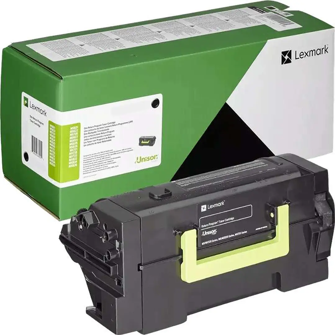 Lexmark MS725/MS823/MS825/MS826/MX722/MX822/MX826 Negro Cartucho de Toner Original - 58D2U00 1